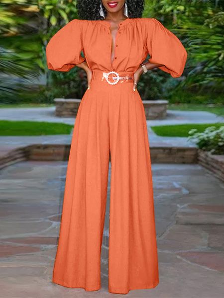 women's jumpsuits rompers celmia fashion women jumpsuits casual 3/4 puff sleeve long rompers elegant pleated o-neck buttons wide leg pa, Black;white
women's jumpsuits rompers celmia fashion women jumpsuits casual 3/4 puff sleeve long rompers elegant pleated o-neck buttons wide leg pa, Black;white