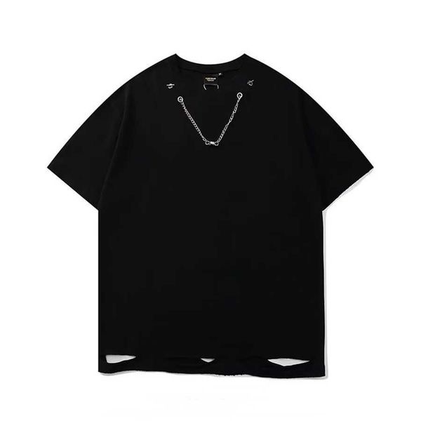 36% off trendy hip-hop personality solid color with chain half sleeve t-shirt street hem hole loose round neck short sleeved men, White;black
36% off trendy hip-hop personality solid color with chain half sleeve t-shirt street hem hole loose round neck short sleeved men, White;black