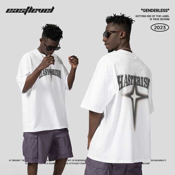 t shirt american high street fashion brand t-shirt men's short sleeve star print loose oversize shoulder cotton round neck couple style, White;black
t shirt american high street fashion brand t-shirt men's short sleeve star print loose oversize shoulder cotton round neck couple style, White;black