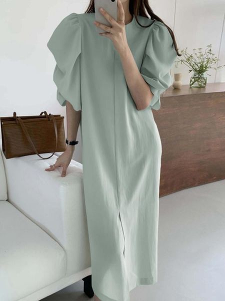 dresses women's summer dress vonda 2022 vintage round neck plain party dress loose summer shirts dresses femme robe casual vestidos, Black;gray
dresses women's summer dress vonda 2022 vintage round neck plain party dress loose summer shirts dresses femme robe casual vestidos, Black;gray