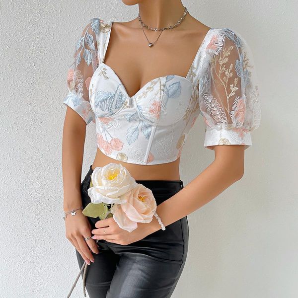 tanks meqeiss summer embroidery floral blouse chic streetwear fashion y2k blouses sheer mesh square collar tulle cute women, Black;white
tanks meqeiss summer embroidery floral blouse chic streetwear fashion y2k blouses sheer mesh square collar tulle cute women, Black;white