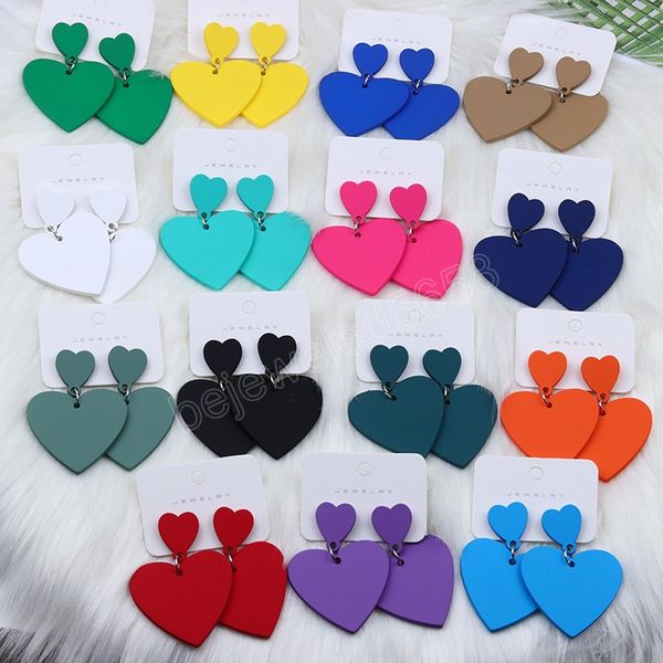 big love heart dangle earrings acrylic black earrings for women blue geometric simple large metal temperament party wedding gift, Silver
big love heart dangle earrings acrylic black earrings for women blue geometric simple large metal temperament party wedding gift, Silver
