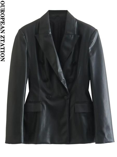 pants pailete women 2022 fashion faux leather doublebreasted blazer coat vintage long sleeve pockets female outerwear chic, White
pants pailete women 2022 fashion faux leather doublebreasted blazer coat vintage long sleeve pockets female outerwear chic, White