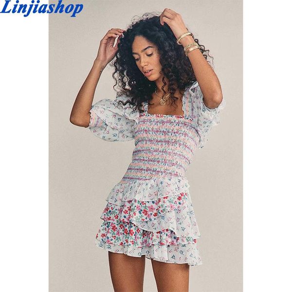 dresses linjiashop romantic women dress floral print elastic ruffles square collar puff sleeve spring summer mini dress, Black;gray
dresses linjiashop romantic women dress floral print elastic ruffles square collar puff sleeve spring summer mini dress, Black;gray