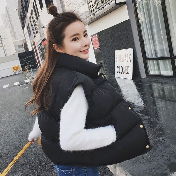 vests jacket vest loose short autumn winter clothes black cotton vest cotton vest women's cottonpadded clothing coat chaleco mujer, Black;white
vests jacket vest loose short autumn winter clothes black cotton vest cotton vest women's cottonpadded clothing coat chaleco mujer, Black;white