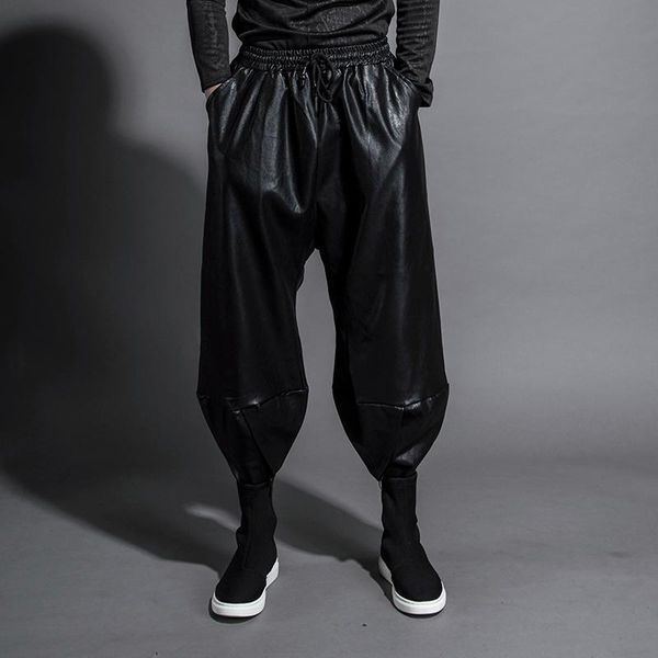 pants s6xl personality style of autumn and winter night club elastic waist baggy pair of baggy pants baggy leather pants, Black
pants s6xl personality style of autumn and winter night club elastic waist baggy pair of baggy pants baggy leather pants, Black