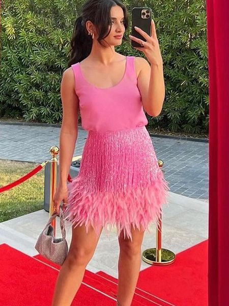 dress sequin feather skirts suit women summer tank skinny hip mini skirts female suits 2022 fashion party club ladies set, White
dress sequin feather skirts suit women summer tank skinny hip mini skirts female suits 2022 fashion party club ladies set, White