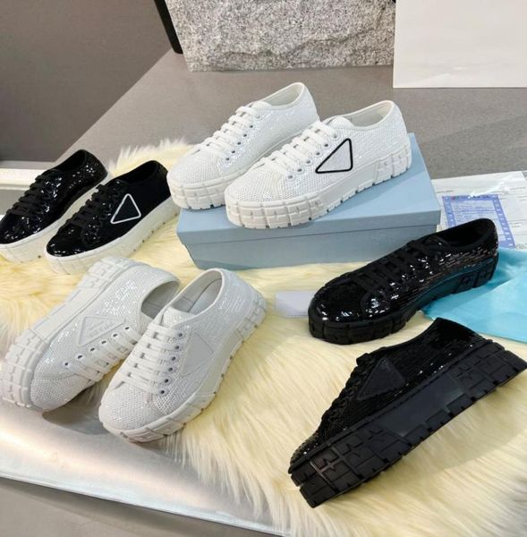 designer sandals double wheel sequin nylon gabardine sneakers women shoes triple thick bottom luxury outdoor trainers size 35401605576, Black
designer sandals double wheel sequin nylon gabardine sneakers women shoes triple thick bottom luxury outdoor trainers size 35401605576, Black