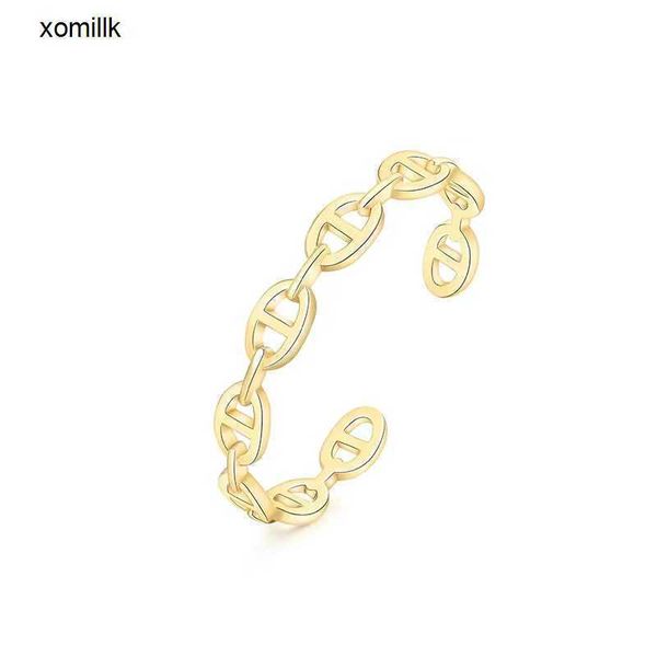 hermm designer bracelet pig nose bracelet copper plated 18k true gold non fading metal sense fashion high end handpiece yggk, Black
hermm designer bracelet pig nose bracelet copper plated 18k true gold non fading metal sense fashion high end handpiece yggk, Black