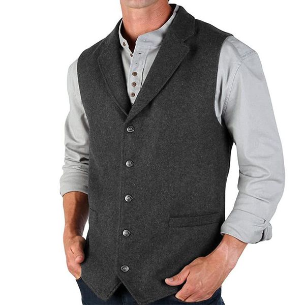 blazers men's suit vest tailored collar dark gray wool tweed single breasted slim fit waistcoat formal business groomman wedding vests, White;black
blazers men's suit vest tailored collar dark gray wool tweed single breasted slim fit waistcoat formal business groomman wedding vests, White;black