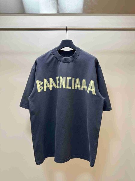 t shirt high edition paris spring/summer yellow tape bandage print wash old worn b home correct short sleeve t-shirt, White;black
t shirt high edition paris spring/summer yellow tape bandage print wash old worn b home correct short sleeve t-shirt, White;black