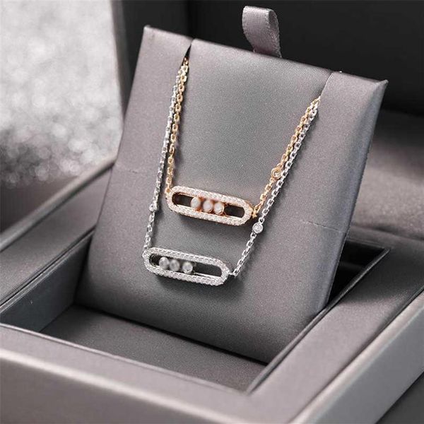 925 sterling silver jewelry womens lucky chain bracelet 2022 luxury premium brand 18k rose gold 3 diamond sliding bracelet wedding251y, Black 
925 sterling silver jewelry womens lucky chain bracelet 2022 luxury premium brand 18k rose gold 3 diamond sliding bracelet wedding251y, Black