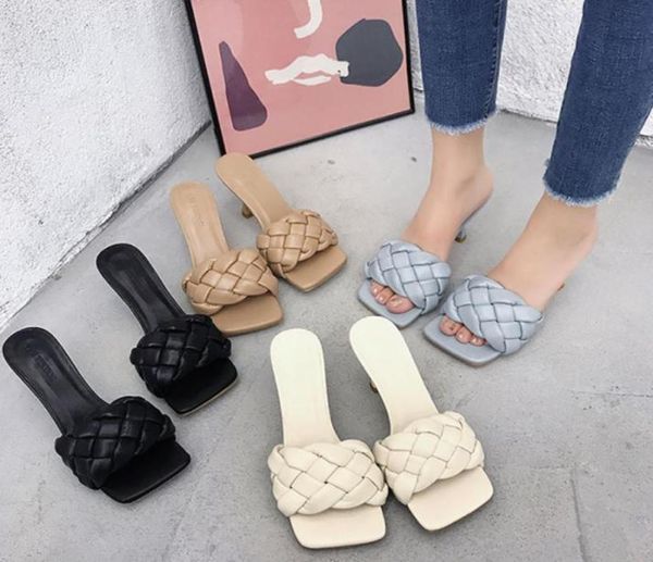 2021 summer designer knitted leather squared toes shoes women sandals low heels slippers1389139, Black
2021 summer designer knitted leather squared toes shoes women sandals low heels slippers1389139, Black