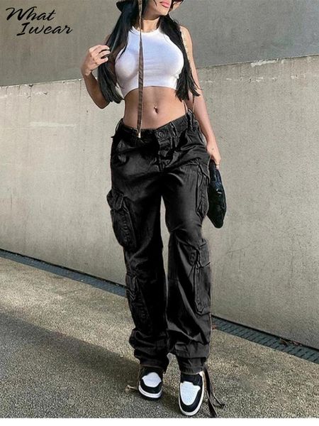 capris y2k cargo pants vintage baggy jeans women fashion 90s streetwear pockets wide leg high waist straight denim trousers overalls, Black;white
capris y2k cargo pants vintage baggy jeans women fashion 90s streetwear pockets wide leg high waist straight denim trousers overalls, Black;white