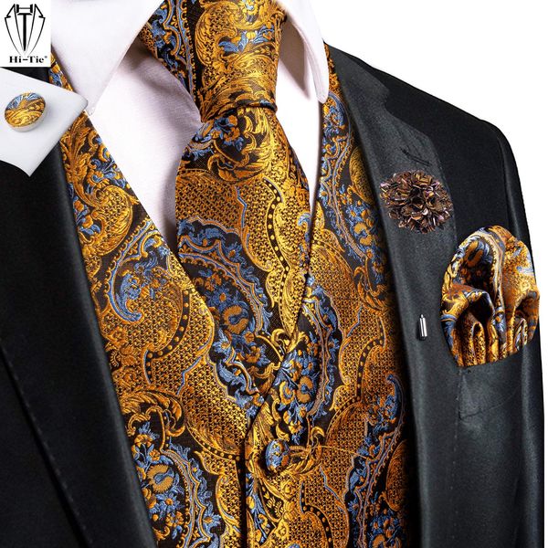 blazers hitie orange brown gold blue red silk men's vests jacquard waistcoat tie hanky cuff buttons brooch set for men wedding office, White;black
blazers hitie orange brown gold blue red silk men's vests jacquard waistcoat tie hanky cuff buttons brooch set for men wedding office, White;black