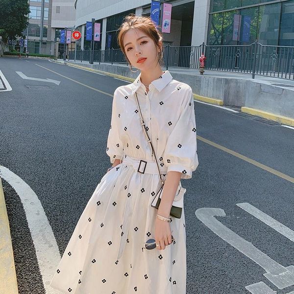 dresses white fashion dress women's 2021 summer new belt middle sleeve print temperament sweet dress, Black;gray
dresses white fashion dress women's 2021 summer new belt middle sleeve print temperament sweet dress, Black;gray