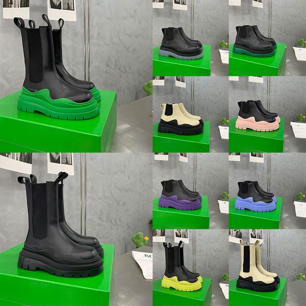 size 35-44 women men designer boots tire leather half ankle boots fashion wave blue colored rubber outsole elastic webbing boot, Black
size 35-44 women men designer boots tire leather half ankle boots fashion wave blue colored rubber outsole elastic webbing boot, Black