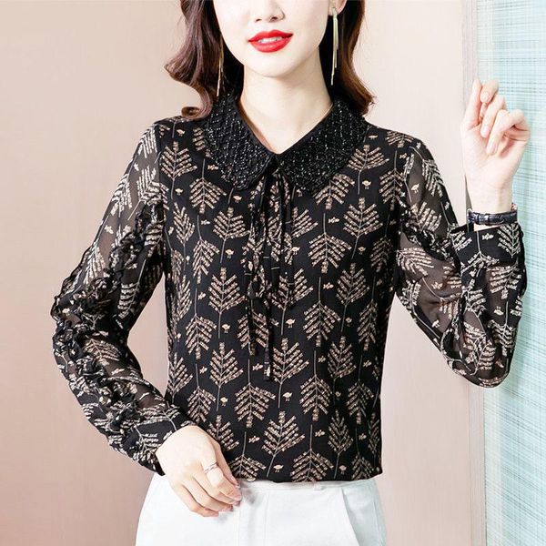 t-shirt elegant fashion chic embroidered flares poloneck chiffon fashion women blouses 2022 long sleeve women's clothing shirts, White
t-shirt elegant fashion chic embroidered flares poloneck chiffon fashion women blouses 2022 long sleeve women's clothing shirts, White