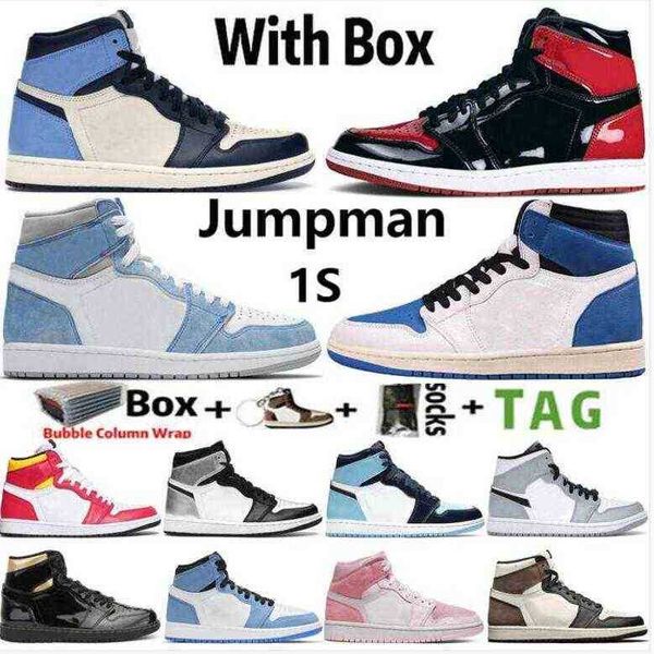 2021 with box jumpman 1 og 1s mens basketball shoes bred patent hyper royal university blue electro ge lucky green prototype men women
2021 with box jumpman 1 og 1s mens basketball shoes bred patent hyper royal university blue electro ge lucky green prototype men women