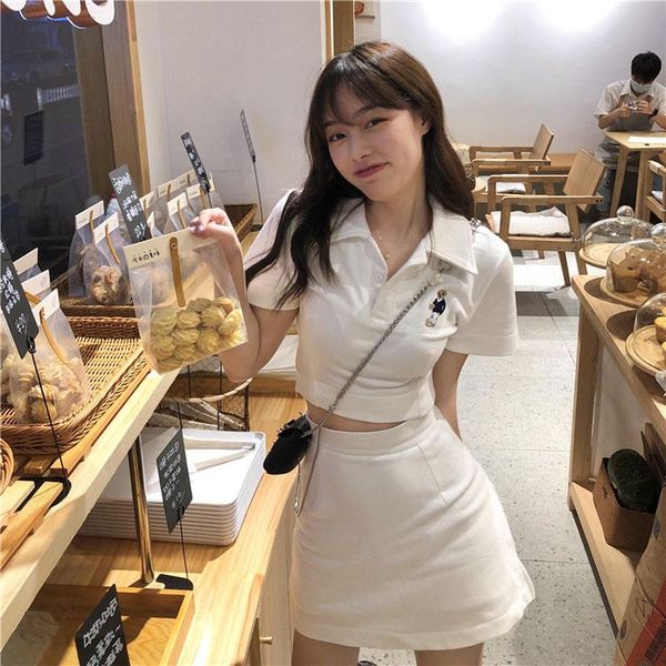 dress lapel tshirt set dress sweet shorts sets solid skirts student polo two piece set women skirt bareback sport 2 piece sets 2021, White
dress lapel tshirt set dress sweet shorts sets solid skirts student polo two piece set women skirt bareback sport 2 piece sets 2021, White