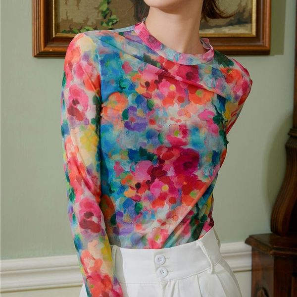 women s t shirt ruoru long sleeved tie dye t shirt oil painting mesh s fashion floral crew neck tee femme 230421, White
women s t shirt ruoru long sleeved tie dye t shirt oil painting mesh s fashion floral crew neck tee femme 230421, White