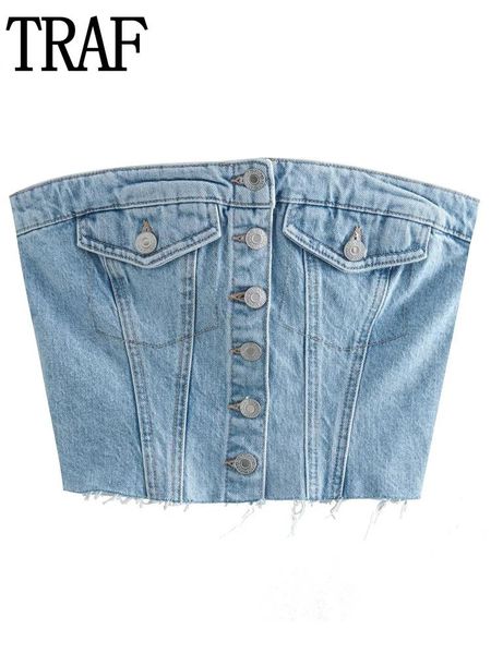 tanks traf blue crop female denim corset women y2k off shoulder tube woman party fashion summer streetwear, Black;white
tanks traf blue crop female denim corset women y2k off shoulder tube woman party fashion summer streetwear, Black;white
