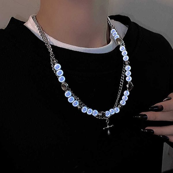 pendant necklaces vintage double layer titanium steel reflective pearl chain cross pendant necklace trend beaded choker for women party jewe, Silver
pendant necklaces vintage double layer titanium steel reflective pearl chain cross pendant necklace trend beaded choker for women party jewe, Silver
