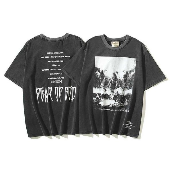 chaopai street half sleeved vintage antique wash old men's and women's same short sleeve t-shirt, White;black
chaopai street half sleeved vintage antique wash old men's and women's same short sleeve t-shirt, White;black