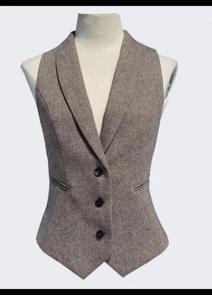 vests women's vest tweed shawl collar single breasted retro work vest elegant ol office vest, Black;white
vests women's vest tweed shawl collar single breasted retro work vest elegant ol office vest, Black;white