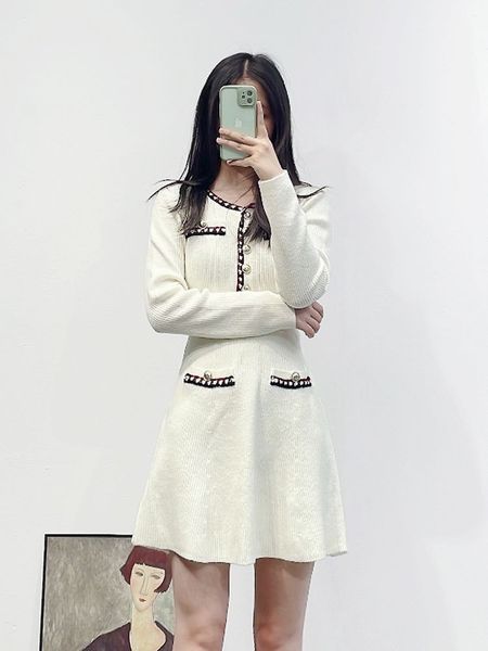 casual dresses maje wool blended contrasting single breasted knitted mini dress white black, Black;gray
casual dresses maje wool blended contrasting single breasted knitted mini dress white black, Black;gray