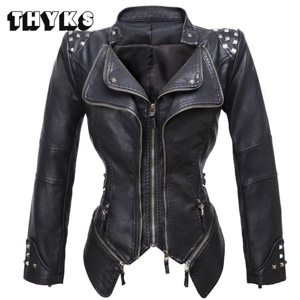 jackets women's motorcycle jacket leather rivet black coat faux pu zipper jackets winter autumn gothic outerwear equipment big size coa, Black;brown
jackets women's motorcycle jacket leather rivet black coat faux pu zipper jackets winter autumn gothic outerwear equipment big size coa, Black;brown