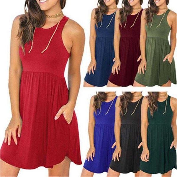 spring and summer sleeveless casual dresses round neck vest pocket solid color, Black;gray
spring and summer sleeveless casual dresses round neck vest pocket solid color, Black;gray