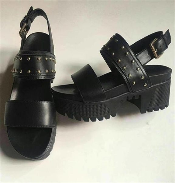 women sandal laureate platform sandals glazed calf leather patent canvas designer nails women shoes thick bottom party sandal with2343846, Black
women sandal laureate platform sandals glazed calf leather patent canvas designer nails women shoes thick bottom party sandal with2343846, Black