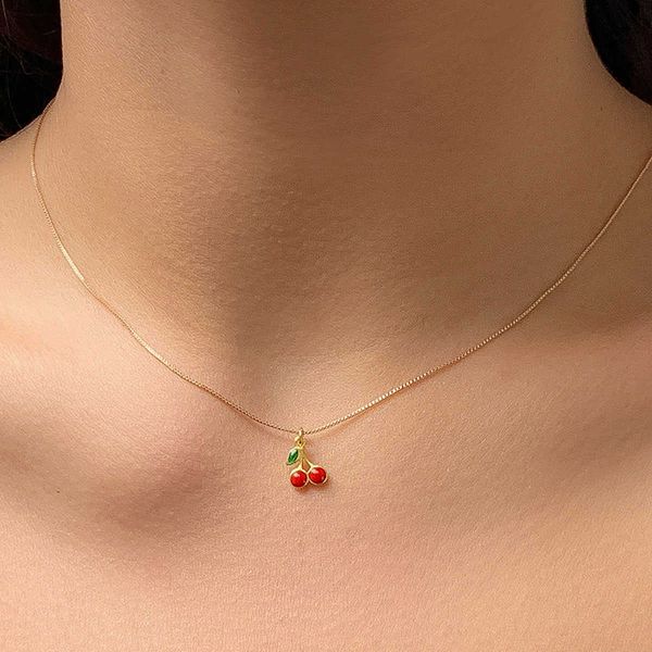 pendant necklaces boho sweet simple clavicle collar women 2022 gold color metal cherry pendant romantic necklaces girls gift fashion jewelry, Silver
pendant necklaces boho sweet simple clavicle collar women 2022 gold color metal cherry pendant romantic necklaces girls gift fashion jewelry, Silver