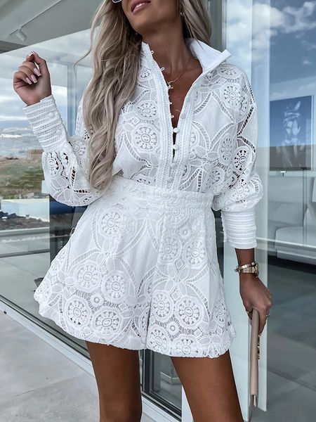 women's tracksuits lace shorts set casual hollow out suit female stand collar single breasted long sleeve shirt and short pants outfits, Gray
women's tracksuits lace shorts set casual hollow out suit female stand collar single breasted long sleeve shirt and short pants outfits, Gray