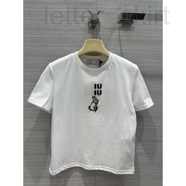 women's t-shirt designer year of the rabbit limited 2023 spring/summer embroidery emblem plain round neck short sleeve t-shirt for wome, White
women's t-shirt designer year of the rabbit limited 2023 spring/summer embroidery emblem plain round neck short sleeve t-shirt for wome, White