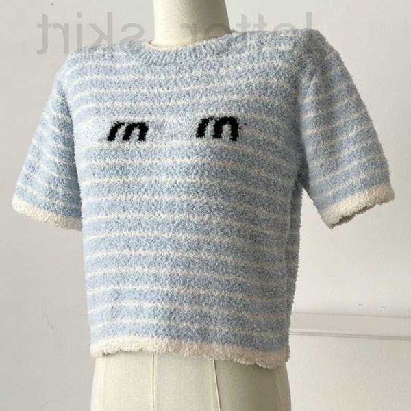 women's sweaters designer wool knitted sweater t shirt letter embroidery half-sleeved t-shirt blue and white striped short-sleeved tshi, White;black
women's sweaters designer wool knitted sweater t shirt letter embroidery half-sleeved t-shirt blue and white striped short-sleeved tshi, White;black
