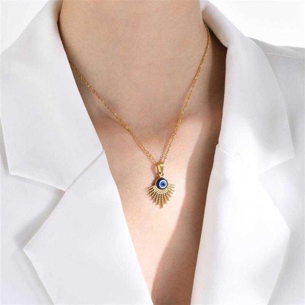 pendant necklaces turkish crystal evil eyes pendant necklace for womens stainless steel jewelry gold color clavicle chains necklaces w0421, Silver
pendant necklaces turkish crystal evil eyes pendant necklace for womens stainless steel jewelry gold color clavicle chains necklaces w0421, Silver
