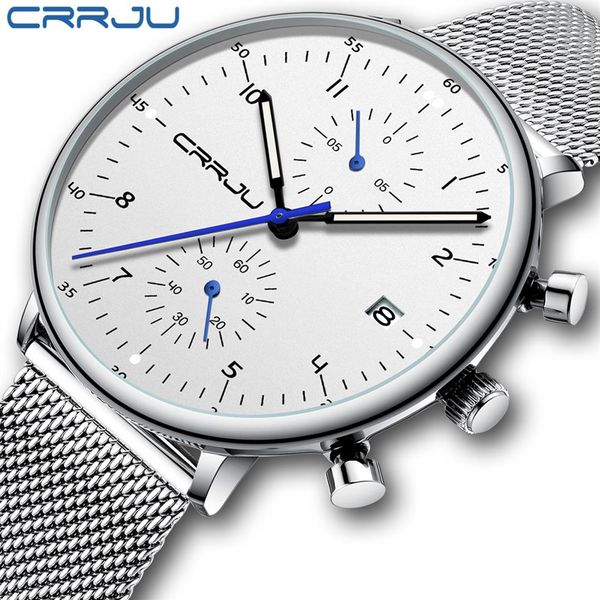 crrju mens watch luxury brand men stainless steel wristwatch men's military waterproof date quartz watches relogio mascul228o, Slivery;brown
crrju mens watch luxury brand men stainless steel wristwatch men's military waterproof date quartz watches relogio mascul228o, Slivery;brown