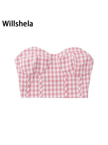 tanks willshela women fashion plaid side zipper corset cropped vintage strapless female chic lady crop top, Black;white
tanks willshela women fashion plaid side zipper corset cropped vintage strapless female chic lady crop top, Black;white