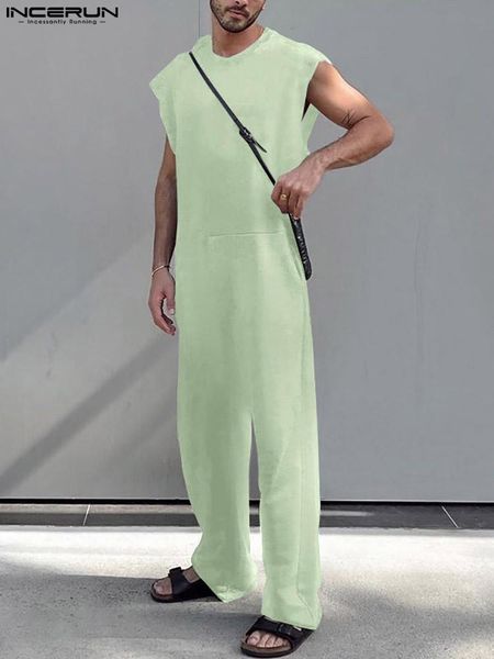 pants incerun stylish men jumpsuits solid color 2022 oneck sleeveless summer casual romper breathable loose men casual overalls s5xl, Black
pants incerun stylish men jumpsuits solid color 2022 oneck sleeveless summer casual romper breathable loose men casual overalls s5xl, Black