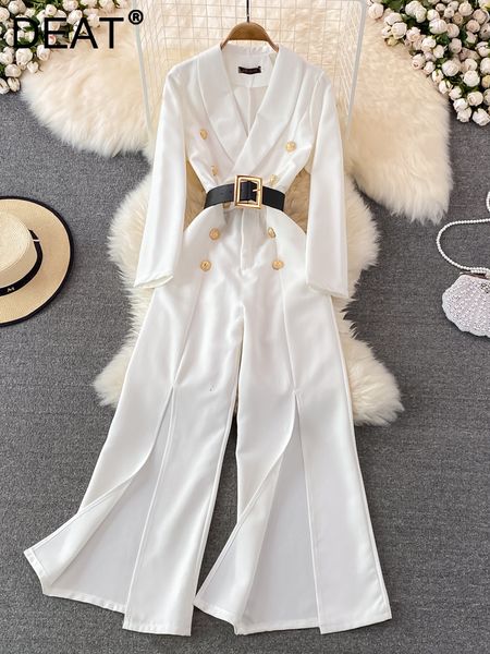 women's jumpsuits rompers deat women doubel breasted belt wide leg pants jumpsuit solid color fashion temperament spring summer hem sli, Black;white
women's jumpsuits rompers deat women doubel breasted belt wide leg pants jumpsuit solid color fashion temperament spring summer hem sli, Black;white