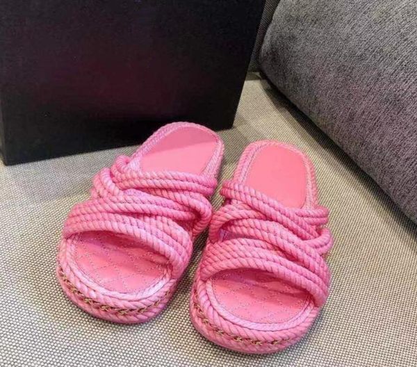 women summer metal chain flat slippers narrow band weaves beach slides hemp platorm fashion brand designer shoes flip flops espadr1312044, Black
women summer metal chain flat slippers narrow band weaves beach slides hemp platorm fashion brand designer shoes flip flops espadr1312044, Black