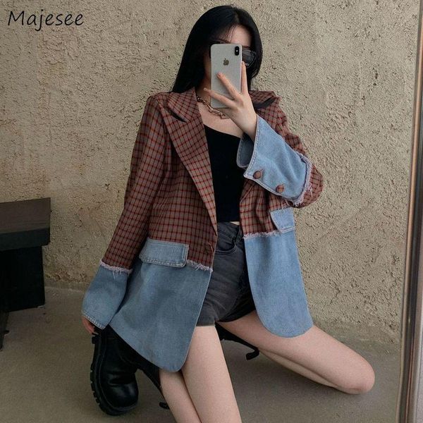 pants women blazers patchwork design vintage retro single button long sleeve loose casual korean style chic outwear ulzzang fashion, White
pants women blazers patchwork design vintage retro single button long sleeve loose casual korean style chic outwear ulzzang fashion, White