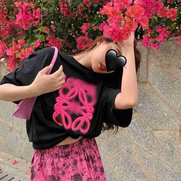 women's t-shirt designer 23 spring/summer new fluorescent pink embroidery short sleeve fashion brand t-shirt 70tm, White
women's t-shirt designer 23 spring/summer new fluorescent pink embroidery short sleeve fashion brand t-shirt 70tm, White