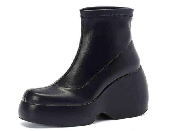 stretch punk style chunky platform ankle boot for women autumn winter shoes ladies high heels short boots bottine female black j227292445
stretch punk style chunky platform ankle boot for women autumn winter shoes ladies high heels short boots bottine female black j227292445