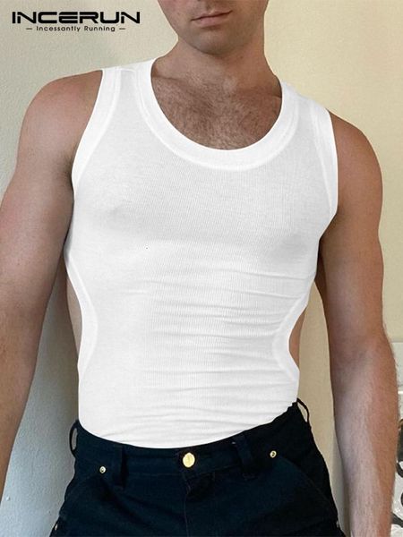 men' tank incerun solid color men tank hollow out o-neck sleeveless streetwear vests fashion skinny casual men clothing 5xl 230422, White;black
men' tank incerun solid color men tank hollow out o-neck sleeveless streetwear vests fashion skinny casual men clothing 5xl 230422, White;black