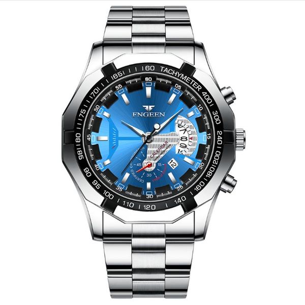 fngeen brand white steel quartz mens watches crystal glass luminous simple casual watch date 44mm diameter personality stylish man305b, Slivery;brown
fngeen brand white steel quartz mens watches crystal glass luminous simple casual watch date 44mm diameter personality stylish man305b, Slivery;brown