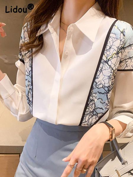 t-shirt chiffon printing long sleeve with buttons blouse women 2022 new polo collar elegance office lady loose korean simple shirt, White
t-shirt chiffon printing long sleeve with buttons blouse women 2022 new polo collar elegance office lady loose korean simple shirt, White