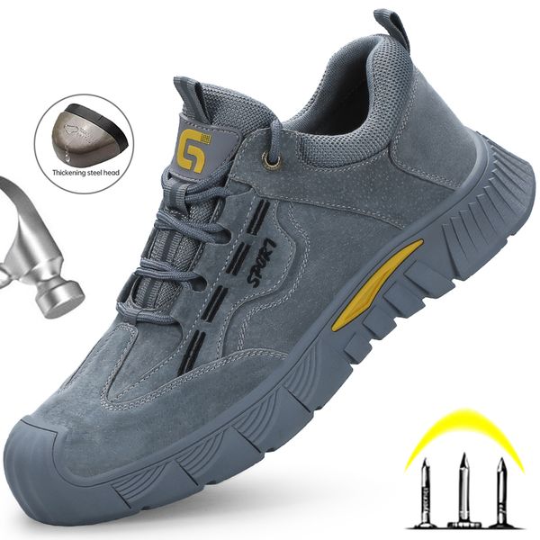 dress shoes men safety indestructible steel toe male punctureproof boots work sneakers antislip 230421, Black
dress shoes men safety indestructible steel toe male punctureproof boots work sneakers antislip 230421, Black